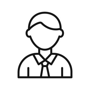 Siyah ve beyaz taslak koleksiyon işaretinde insan simgesi Siyah çizgi sanat vektörü