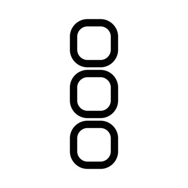 Menü noktaları siyah çizgi sanat vektörü siyah beyaz çizgi koleksiyon işareti