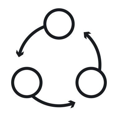 Simge siyah çizgi sanat vektörünü siyah ve beyaz ana hat koleksiyon işareti ile paylaş