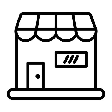 Dükkan simgesi vektör logosu koleksiyonu veya paket grubu