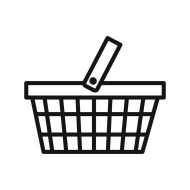 Alışveriş sepeti simgesi vektör logosu koleksiyonu ya da paket grubu