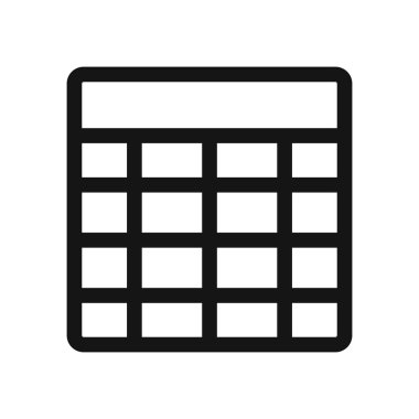 Siyah beyaz taslak koleksiyon işaretinde Tablo düzeni simgesi Siyah çizgi sanat vektörü