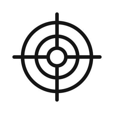 Hedef simge siyah çizgi sanat vektörü siyah beyaz çizgi koleksiyon işareti