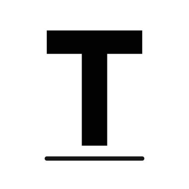 Metin simgesi Siyah çizgi sanat vektörü siyah ve beyaz ana çizgi koleksiyon işareti