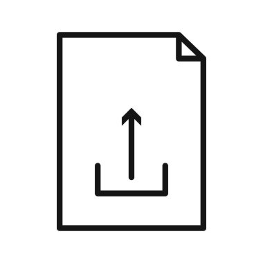 Simge siyah çizgi sanat vektörünü siyah beyaz taslak koleksiyon işareti ile yükle