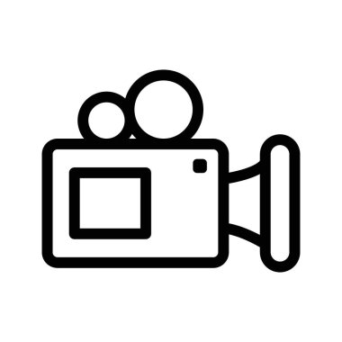 Video kamera simgesi vektör logosu koleksiyonu veya paket grubu