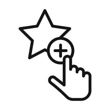 Siyah ve beyaz özet koleksiyon tablosu işaretinde favori simge siyah çizgi sanat vektörüne ekle