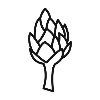 enginar simgesi Siyah çizgi sanat vektörü siyah ve beyaz ana hat koleksiyon işareti