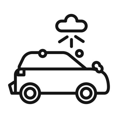 araba yıkama simgesi siyah çizgi sanat vektörü siyah beyaz ana hat koleksiyon işareti