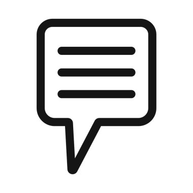 Yorum simgesi Siyah çizgi sanat vektörü siyah ve beyaz ana hat koleksiyon işareti