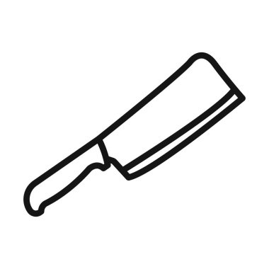 yemek şefi bıçak simgesi siyah çizgi sanat vektörü siyah beyaz ana hat koleksiyon işareti