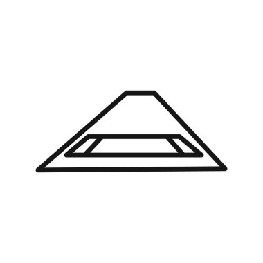 Siyah beyaz çizgili kriket sahası resim vektörü koleksiyon işareti