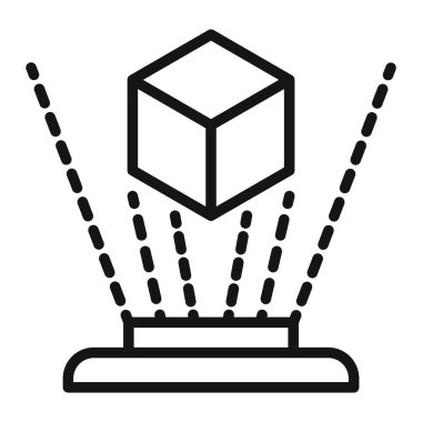 Sanal Görünüm Simgesi Siyah çizgi sanat vektörü siyah ve beyaz ana hatlar koleksiyon işareti