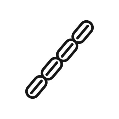 Siyah ve beyaz çizgili siyah çizgi resim vektörü koleksiyon işareti ile bağlantı zinciri simgesi