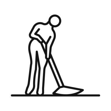 Siyah beyaz taslak koleksiyon işaretinde yer silme simgesi siyah çizgi sanat vektörü