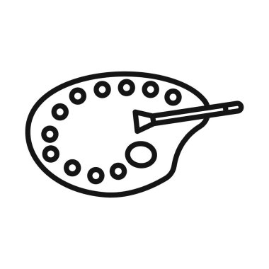 palet rengi simgesi Siyah çizgi sanat vektörü siyah ve beyaz ana hat koleksiyon işareti