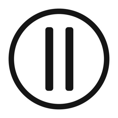 Simge siyah çizgi sanat vektörünü siyah ve beyaz özet koleksiyon işareti ile duraklat