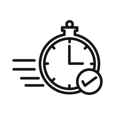 Siyah ve beyaz çizgili siyah çizgi resim vektörü koleksiyon işareti ile hızlı yanıt simgesi