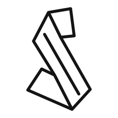 Sash simgesi Siyah çizgi sanat vektörü siyah ve beyaz ana hat koleksiyon işareti