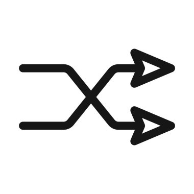 Siyah çizgi sanat vektörünü siyah beyaz taslak koleksiyon işaretinde karıştır