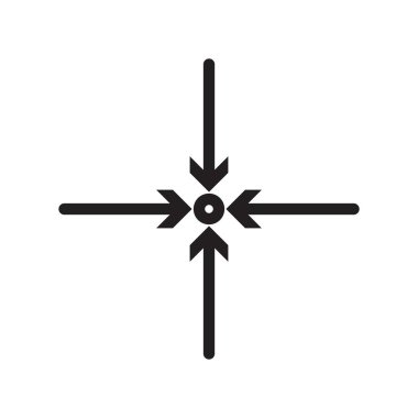 Siyah ve beyaz ana hat koleksiyon işareti ile hizalama simgesi Siyah çizgi sanat vektörü