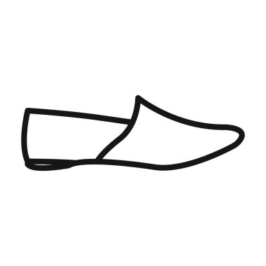 Arap khussa simgesi Siyah çizgi sanat vektörü siyah beyaz ana hat koleksiyon işareti