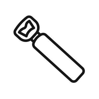 şişe açacağı simgesi siyah çizgi sanat vektörü siyah beyaz ana hat koleksiyon işareti