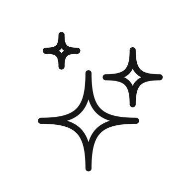 Elmas yıldızı simgesi Siyah çizgi sanat vektörü siyah beyaz ana hat koleksiyon işareti