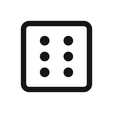 Zar Altı Simgesi Siyah çizgi sanat vektörü siyah beyaz ana hat koleksiyon işareti