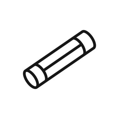 Elektrik sigorta simgesi Siyah çizgi sanat vektörü siyah ve beyaz ana hat koleksiyon işareti