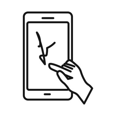 Parmak, siyah beyaz çizgi koleksiyon işaretindeki imza simgesi siyah çizgi sanat vektörünü doğruladı