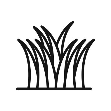 Siyah ve beyaz çizgili çim simgesi resim vektörü koleksiyon işareti