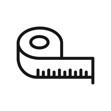 Siyah çizgi sanat vektörünü siyah ve beyaz ana hat koleksiyon işaretinde ölç