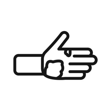 benekli cilt simgesi siyah çizgi sanat vektörü siyah ve beyaz ana hat koleksiyon işareti