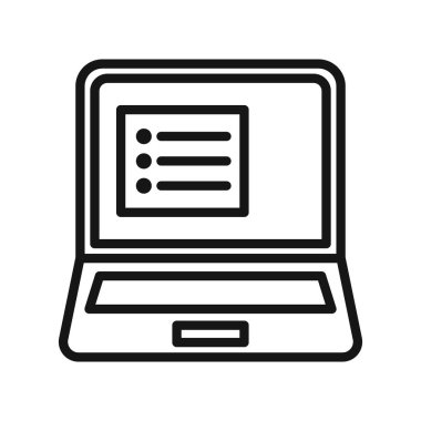 Resmi bilgi çevrimiçi simgesi Siyah çizgi resim vektörü siyah ve beyaz ana hatlar koleksiyon işareti