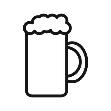 Oktoberfest simgesi Siyah çizgi sanat vektörü siyah ve beyaz ana hat koleksiyon işareti