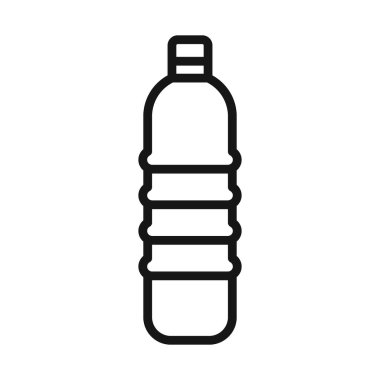 Su şişesi simgesi (2) Siyah çizgi sanat vektörü siyah ve beyaz ana hat koleksiyon işareti