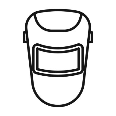 Kaynak kalkan kapağı simgesi Siyah çizgi sanat vektörü siyah ve beyaz ana hat koleksiyon işareti