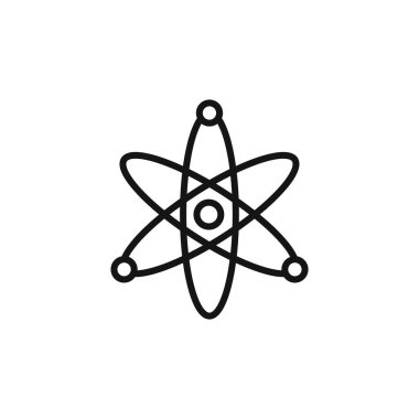 Atom bilimsel simgesi taslak koleksiyonu ya da siyah beyaz olarak ayarlandı