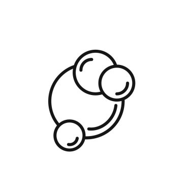 Kabarcık ve köpük simgesi ana hatları koleksiyonu veya siyah ve beyaz olarak ayarlanır