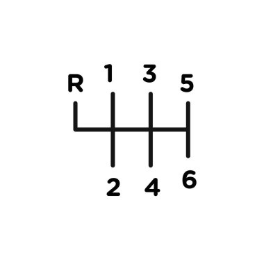 araba manuel kaydırma simgesi ana hatları koleksiyonu ya da siyah beyaz olarak ayarlanır