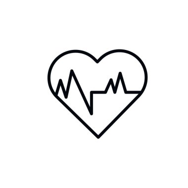 kardiyogram simgesi özet koleksiyonu ya da siyah beyaz olarak ayarlandı