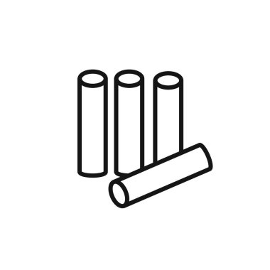 Tebeşir simgesi özet koleksiyonu ya da siyah beyaz olarak ayarlandı