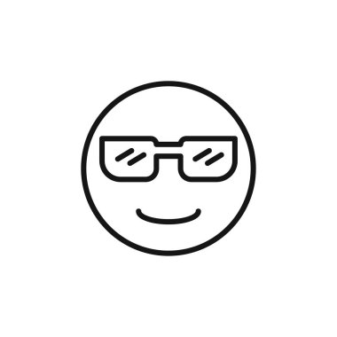 Cool Emoji Simgesi özet koleksiyonu ya da siyah beyaz olarak ayarlandı