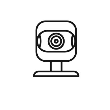 Dijital Webcam simgesi taslak koleksiyonu ya da siyah beyaz olarak ayarlandı