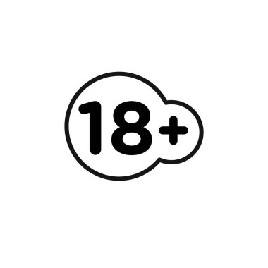 On sekiz artı simge ana hatları koleksiyonu veya siyah beyaz olarak ayarlandı