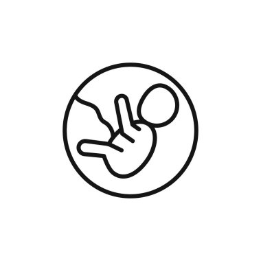 Embriyo Çocuk simgesi özet koleksiyonu ya da siyah beyaz olarak ayarlansın