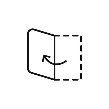 Katlanmış Kağıt Simgesi ana hatları koleksiyonu ya da siyah beyaz olarak ayarlandı