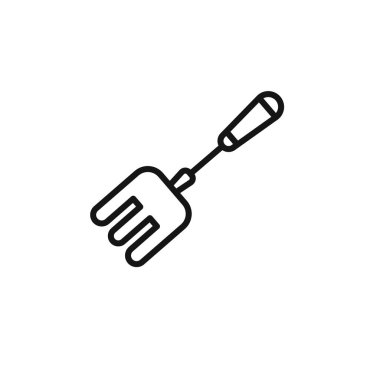 Bahçe çatalı ana hatları koleksiyonu ya da siyah beyaz olarak ayarlanmış