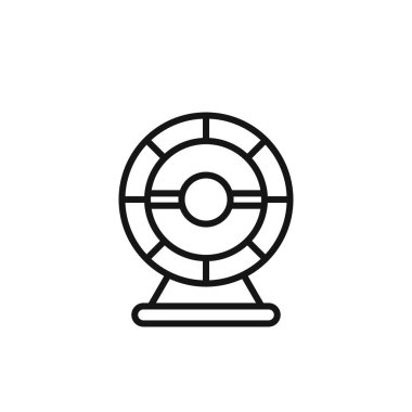 Hamster tekerleği simgesi ana hatları koleksiyonu ya da siyah beyaz olarak ayarlanır